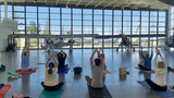 Heike Lelle Pop Up Yoga im Dornier Museum