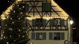 Christbaum auf dem Rathausplatz in Sipplingen