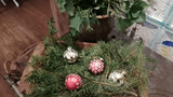 Weihnachtskugeln mit sorbischen Mustern