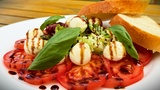 Caprese Salat im Biergarten am Kocher