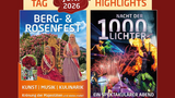 Plakat Berg- & Rosenfest und Nacht der 1000 Lichter