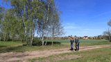 Wanderer vor Lühnsdorf