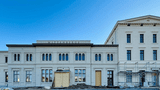 Bahnhofsgebäude Wittenberge im Bau