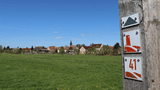 Wanderwegweiser vor Lühnsdorf