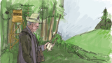 Robert Roller unterwegs im Wald um Schmieh