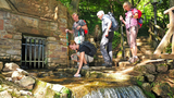Wanderer an der Erftquelle